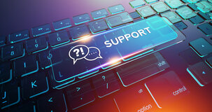 ©iStock.com/ GOCMEN Support-Button auf Computer-Tastatur